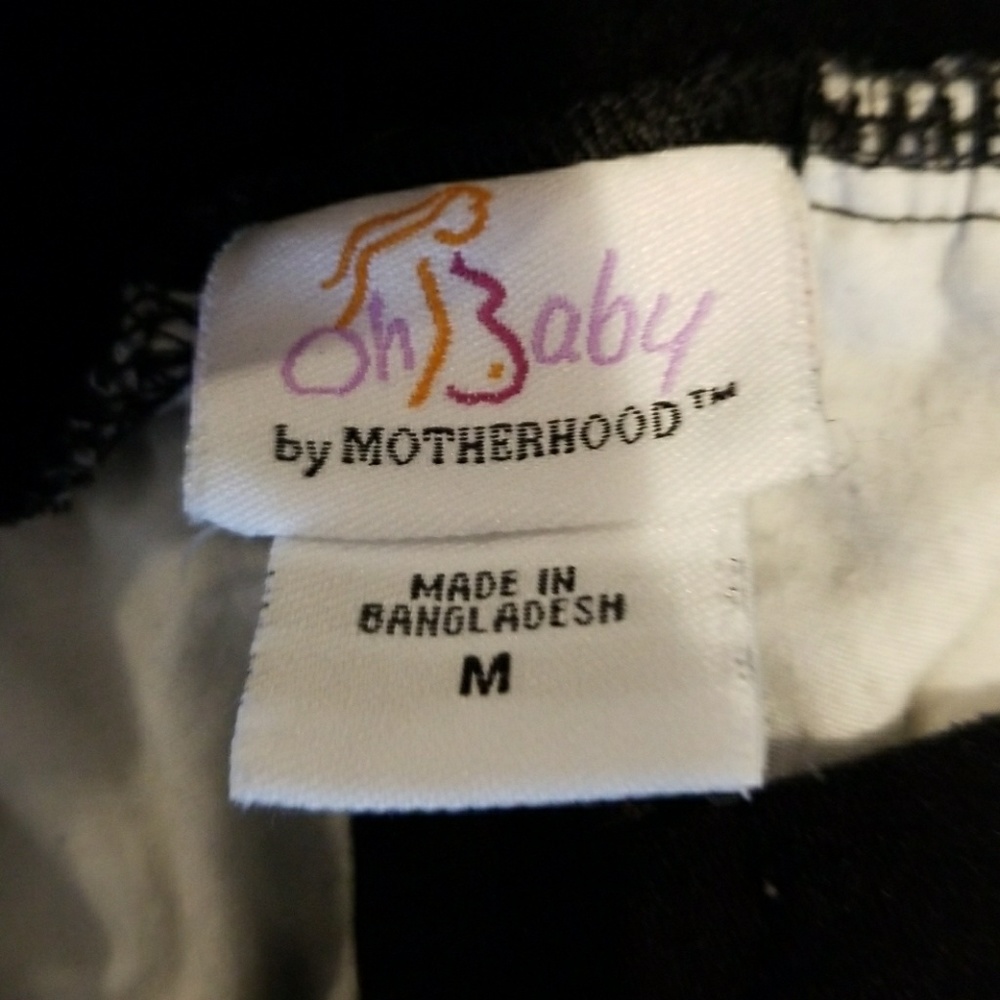 Black cotton maternity pants